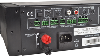 1 to 2 Zone Mixer Amplifier with Media Player Bluetooth 2 x 160W 4 Ohms